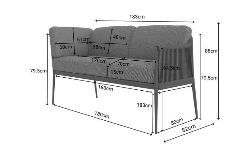 Loungesofa Pescara< Clearance