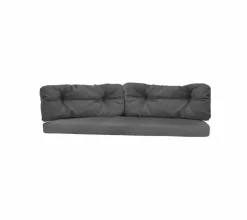 Cane-line Gartenbank-Auflagen-Loungesofa-Kissensatz Ocean 3-Sitzer Grey