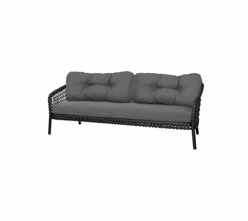 Cane-line Gartenbank-Auflagen-Loungesofa-Kissensatz Ocean 3-Sitzer Grey