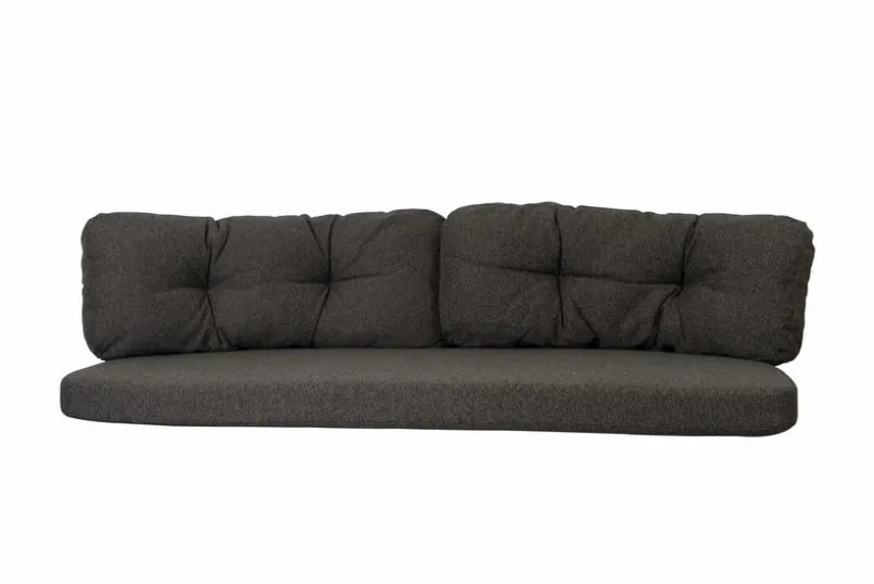 Gartenbank-Auflagen|Cane-line Loungesofa-Kissensatz Ocean 3-Sitzer Dark Grey