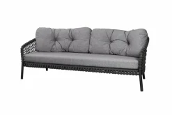 Gartenbank-Auflagen|Cane-line Loungesofa-Kissensatz Ocean 3-Sitzer Dark Grey