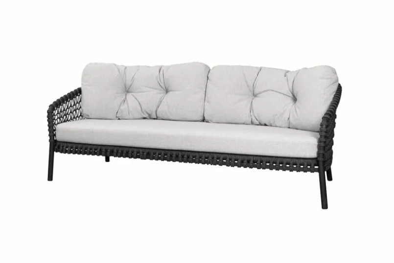 Cane-line Gartenbank-Auflagen-Loungesofa-Kissensatz Ocean 3-Sitzer Light Brown