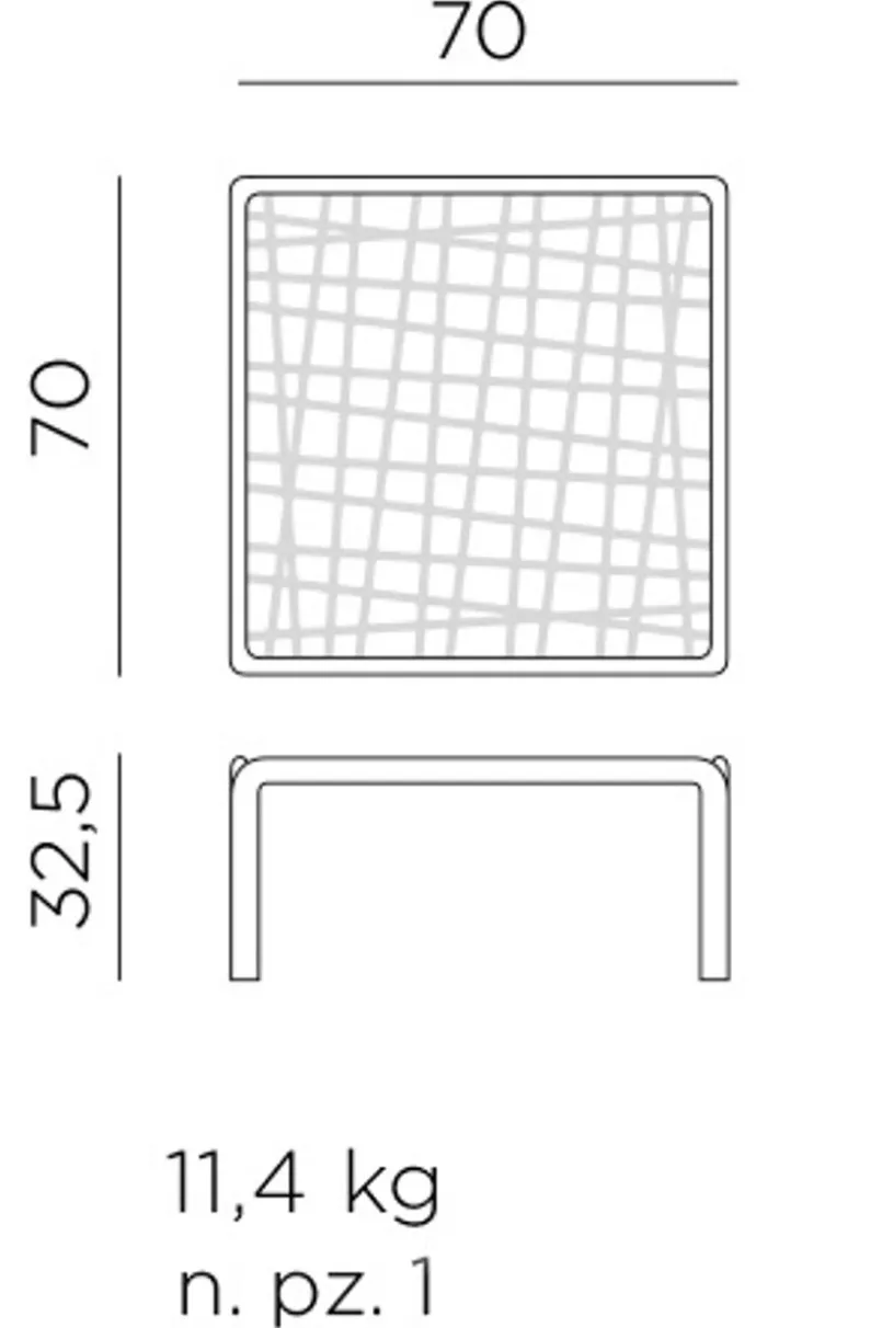 Nardi Loungetische-Loungetisch Komodo 5 70 x 70 cm Grün