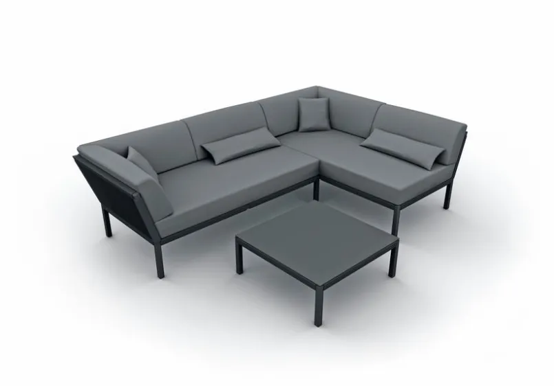 Loungetische|solpuri Loungetisch Club Lounge 80 x 80 cm Anthrazit