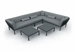 Loungetische|solpuri Loungetisch Club Lounge 80 x 80 cm Anthrazit