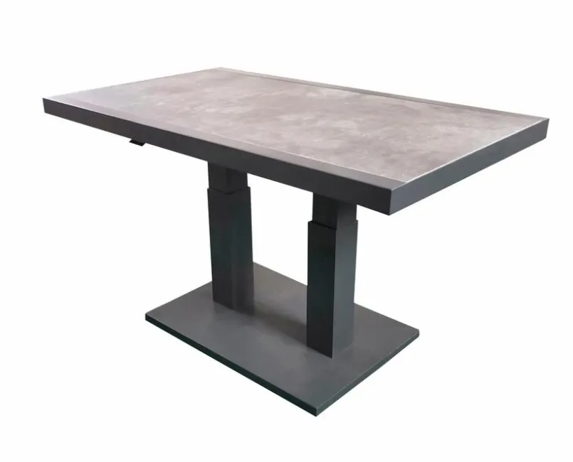 Loungetische-Loungetisch Deluxe Lounge Alu 70 x 120 Dunkelgrau
