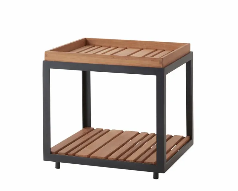 Cane-line Loungetische-Loungetisch Level 48 x 48 cm Schwarz