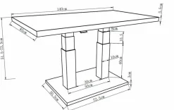 Loungetische-Loungetisch Lyon 140 x 85 cm Grau