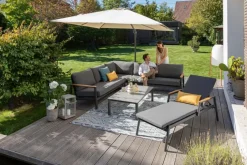 Segarda Loungetische-Loungetisch Santorini Couchtisch Anthrazit