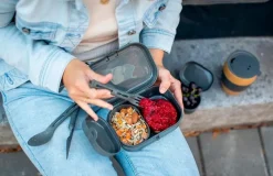 Koziol Vorratsdosen|Lunchboxes-Lunchbox Pascal Ready 3tlg. Grau
