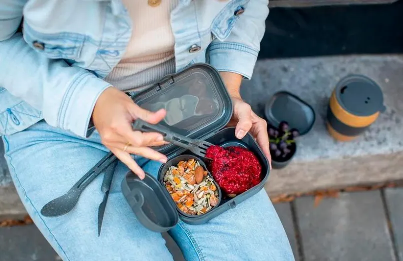 Koziol Vorratsdosen|Lunchboxes-Lunchbox Pascal Ready 3tlg. Grau