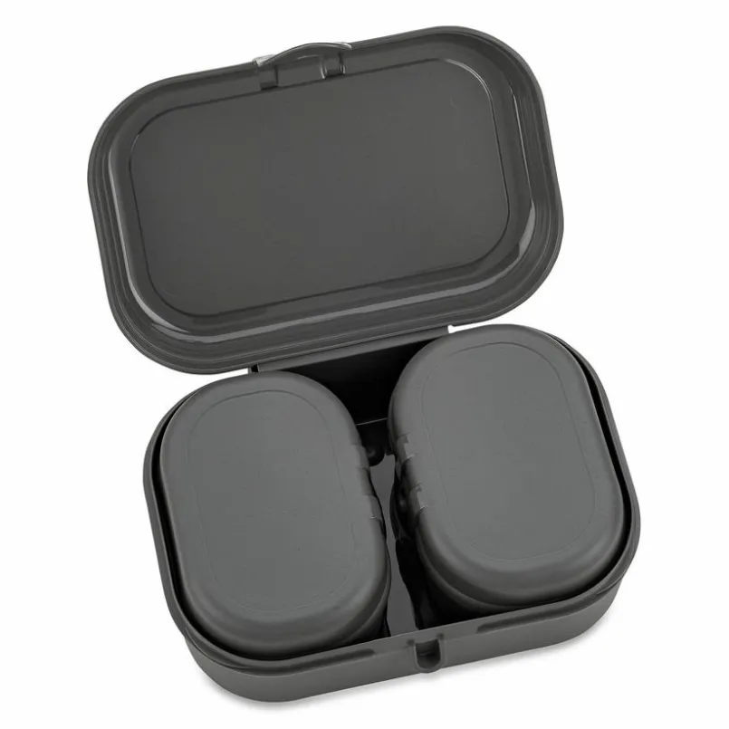 Koziol Vorratsdosen|Lunchboxes-Lunchbox Pascal Ready 3tlg. Grau