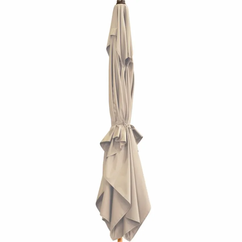 Doppler Sonnenschirme-Marktschirm Alu Wood 140 x 200 cm Beige