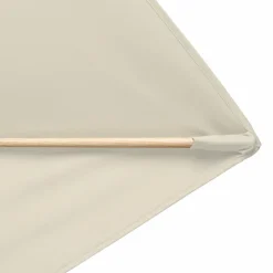 Doppler Sonnenschirme-Marktschirm Alu Wood 140 x 200 cm Beige