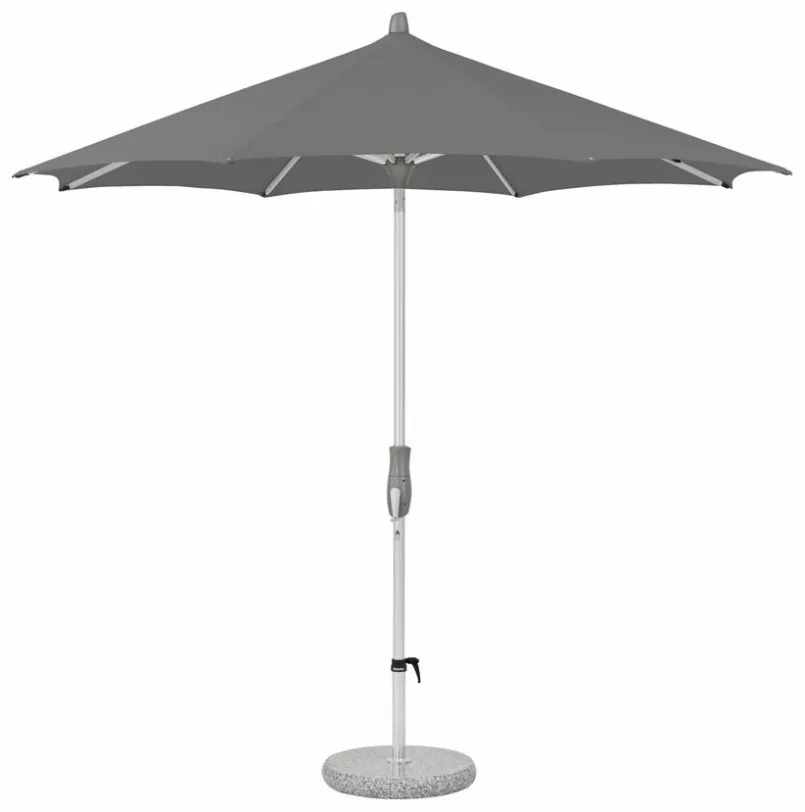 Sonnenschirme|Glatz Marktschirm Alu Twist Ø 300 cm Dunkelgrau
