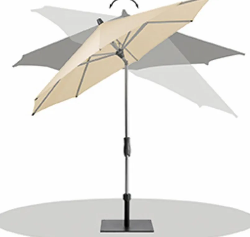 Sonnenschirme|Glatz Marktschirm Alu Twist Ø 300 cm Dunkelgrau