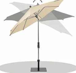 Sonnenschirme|Glatz Marktschirm Alu Twist 250 x 200 cm Beige