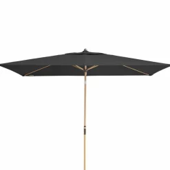 Doppler Sonnenschirme-Marktschirm Alu Wood 200 x 300 cm Anthrazit