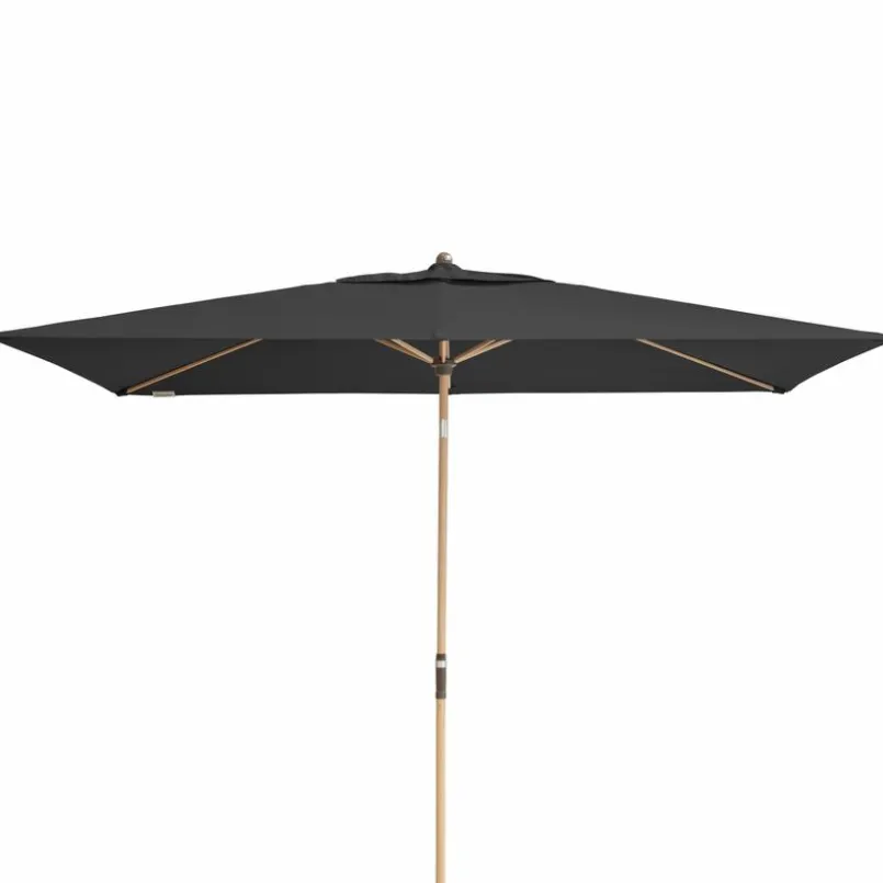 Doppler Sonnenschirme-Marktschirm Alu Wood 200 x 300 cm Anthrazit