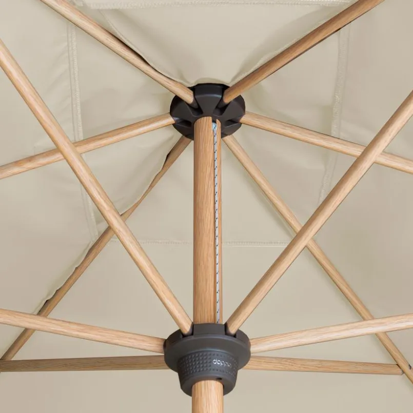 Doppler Sonnenschirme-Marktschirm Alu Wood 200 x 300 cm Anthrazit