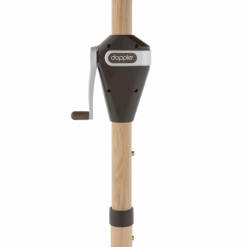 Doppler Sonnenschirme-Marktschirm Alu Wood 200 x 300 cm Anthrazit