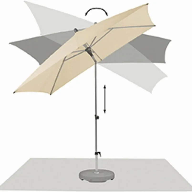 Sonnenschirme|Glatz Marktschirm Alu-Smart Ø 250 cm Hellgrau