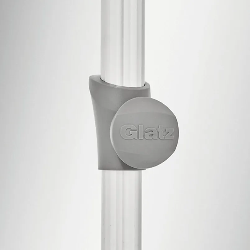 Sonnenschirme|Glatz Marktschirm Alu-Smart 210 x 150 cm Hellgrau