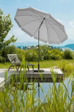 Sonnenschirme|Schneider Schirme Marktschirm Aquila Ø 250 cm Hellgrau