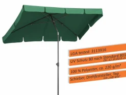 Balkonschirme|Sonnenschirme|Schneider Schirme Marktschirm Aquila 225 x 120 cm Grün
