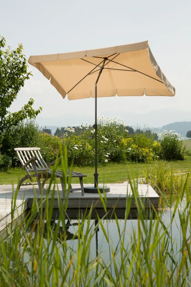 Sonnenschirme|Balkonschirme|Schneider Schirme Marktschirm Aquila 265 x 150 cm Natur