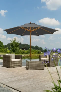 Sonnenschirme|Schneider Schirme Marktschirm Malaga Ø 300 cm Anthrazit