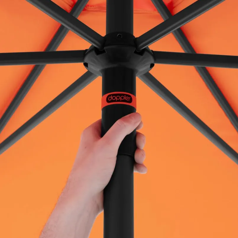 Doppler Sonnenschirme-Marktschirm Push Up Ø 300 cm Orange