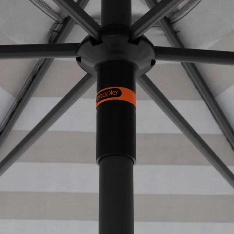 Doppler Sonnenschirme-Marktschirm Push Up Ø 300 cm Anthrazit / Grau