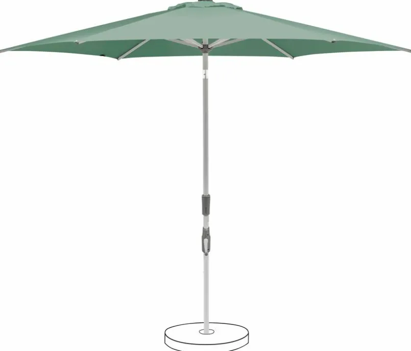 Sonnenschirme|Glatz Marktschirm Slide 300 cm rund Salbei