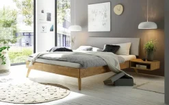 Betten|HASENA Massivholzbett Pesaro 180 x 200 cm Eiche Bianco