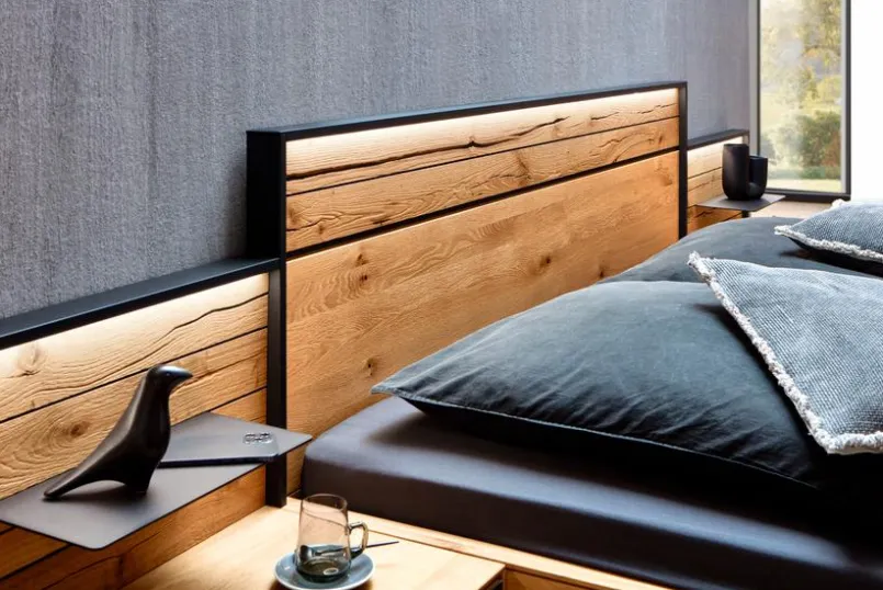Betten|Wöstmann Massivholzbett WSM 4300 180 x 200 cm Wildeiche