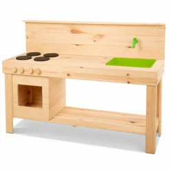 esschert design Servierwagen & Outdoormöbel-Matschküche Kinder L Braun