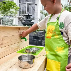 esschert design Servierwagen & Outdoormöbel-Matschküche Kinder L Braun