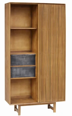 Kommoden|Praktisch Im Schlafzimmer|Portobello Mehrzweckschrank Allure Iron Nussbaum