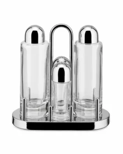 Salz- & Pfefferstreuer|Küchenutensilien|Alessi Menage-Set 5tlg. Silber