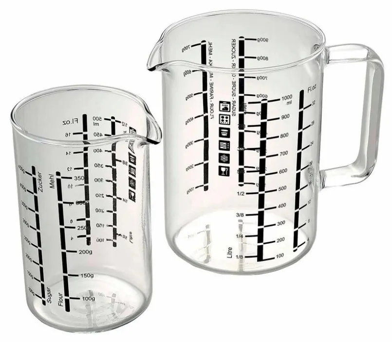 BOHEMIA Cristal Küchenutensilien-Messbecher Simax 2tlg. Klar