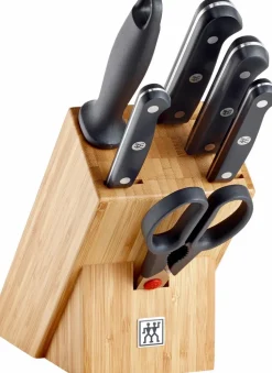 Schneidwaren|Zwilling Messerblock Gourmet 7tlg. Braun
