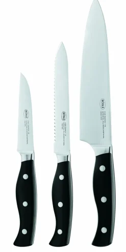 Rösle Grillzubehör-Messerset Spezialklingenstahl 3tlg. Silber