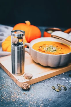 Küchenutensilien|AdHoc Muskatmühle Muskatino 12,5 cm Silber