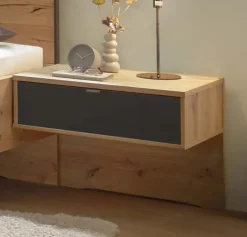 Nachttische & Kommoden|Wiemann Nachttisch Cremona 2er Set Eiche / Graphit
