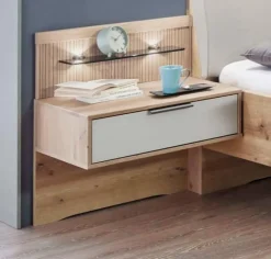 Nachttische & Kommoden|Wiemann Nachttisch Valetta 2er Set Eiche Bianco