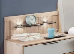 Nachttische & Kommoden|Wiemann Nachttisch-Paneel Valetta 2er Set Eiche Bianco