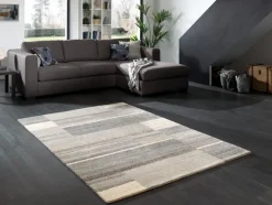 Natur(Look) Teppiche-Nepal Teppich Natural Living Star 70x140cm Grau / Beige