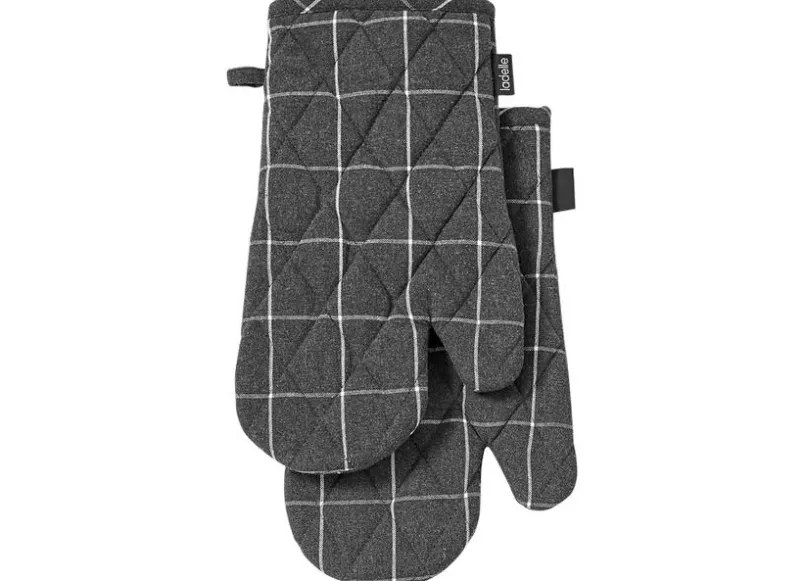 ladelle Ofenhandschuhe-Ofenhandschuh Eco Check 2tlg. Schwarz