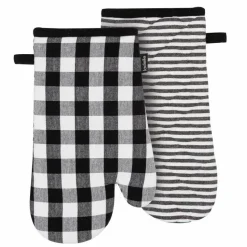 ladelle Ofenhandschuhe-Ofenhandschuh Gingham 2tlg. Schwarz